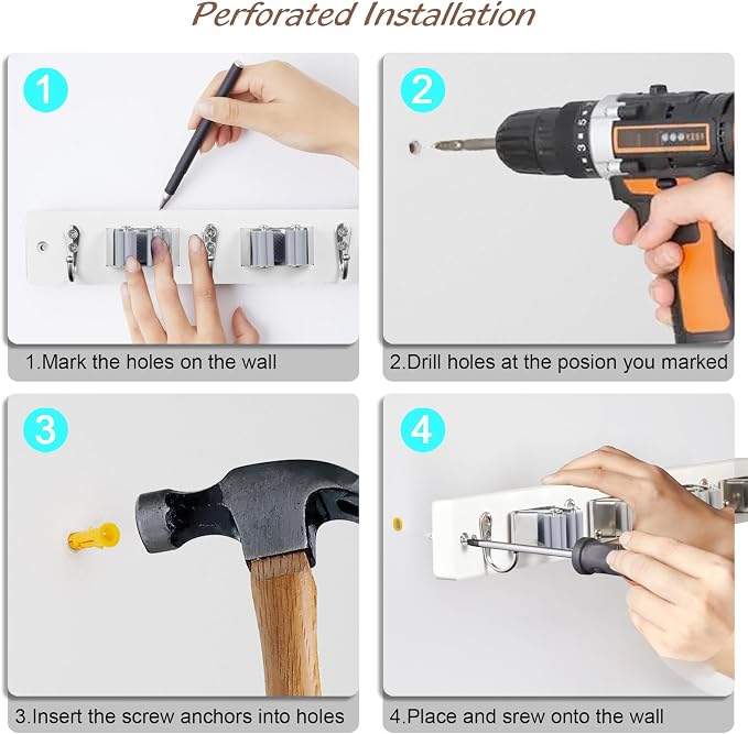 2 Pack Mop Broom Holder Wall Mount - Image 7