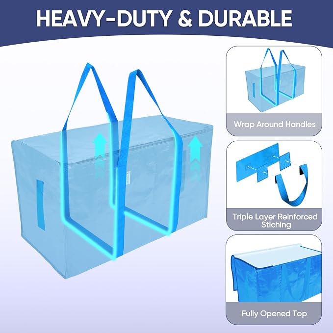 TICONN 8 Pack Extra Large Moving Bags - Image 3