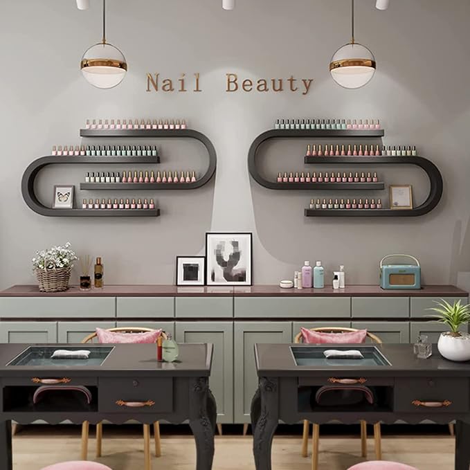 Wall Mounted Nail Polish Bottle Display Rack, U-Shaped Essential Oil Perfume - Image 2