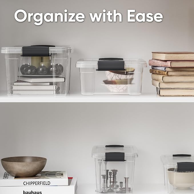 Superio 13.7 Qt Clear Plastic Storage Bins - Image 6