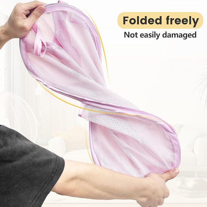 2 Pack Strong Mesh Pop-up Laundry Hamper, Quality Pop Up Hampers - Image 5
