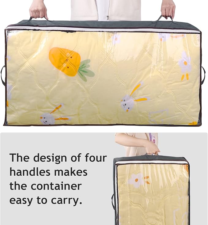 90L Under Bed Storage Containers, Large Capacity Underbed Storage Bags Organizer - Image 4