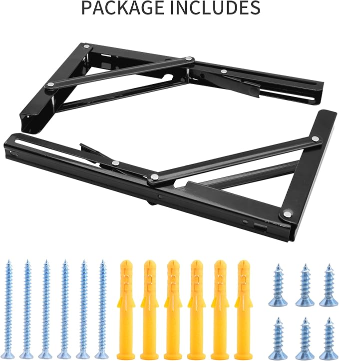 YUMORE Folding Shelf Brackets, 14 Inch Heavy Duty Collapsible Shelf Bracket - Image 7