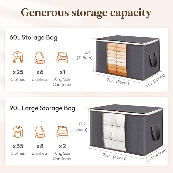 Lifewit 8 Pack Foldable Clothes Storage Bins - Image 2
