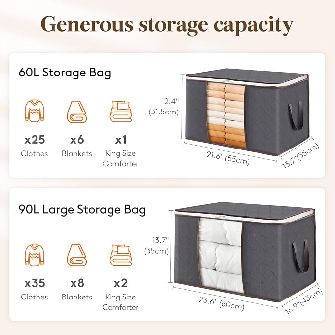 Lifewit 4 Pack Foldable Clothes Storage - Image 2
