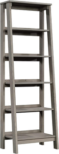 Sauder Ladder Bookshelf 5 Tier Trestle Ladder Shelf Wooden Bookcase, in Mystic by SAUDER%C2%AE