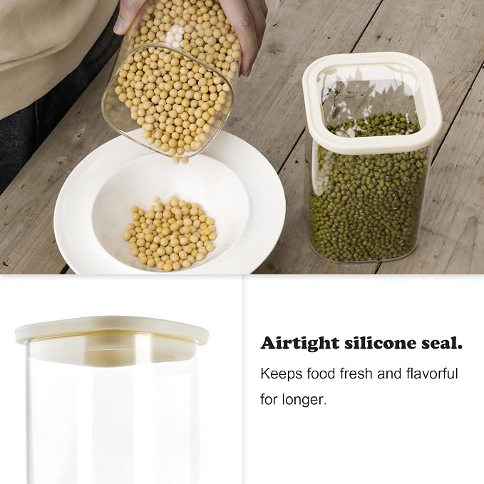 12pcs Square Glass Pantry Storage Containers - Image 4