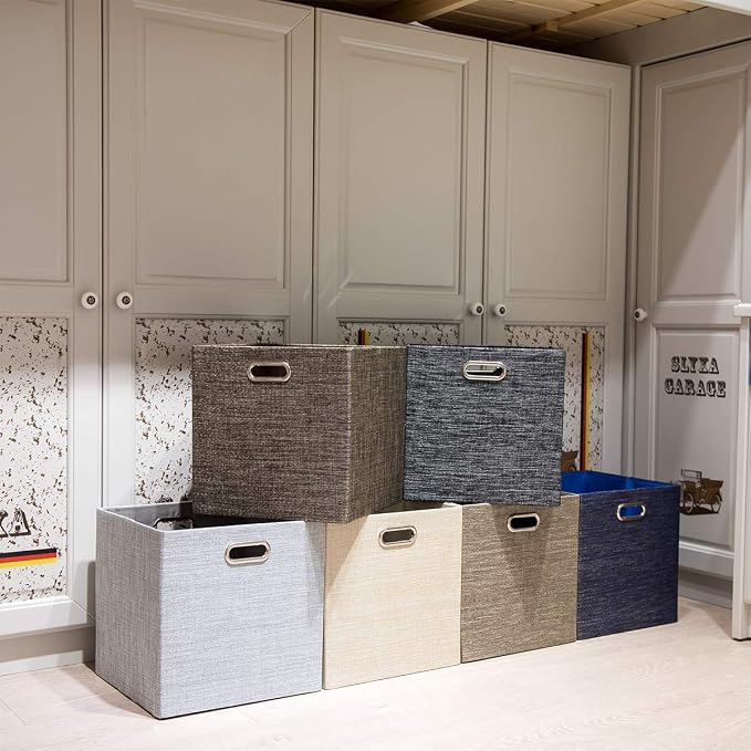 Posprica Storage Cube Basket Bins, 13×13 Foldable Storage Boxes - Image 5