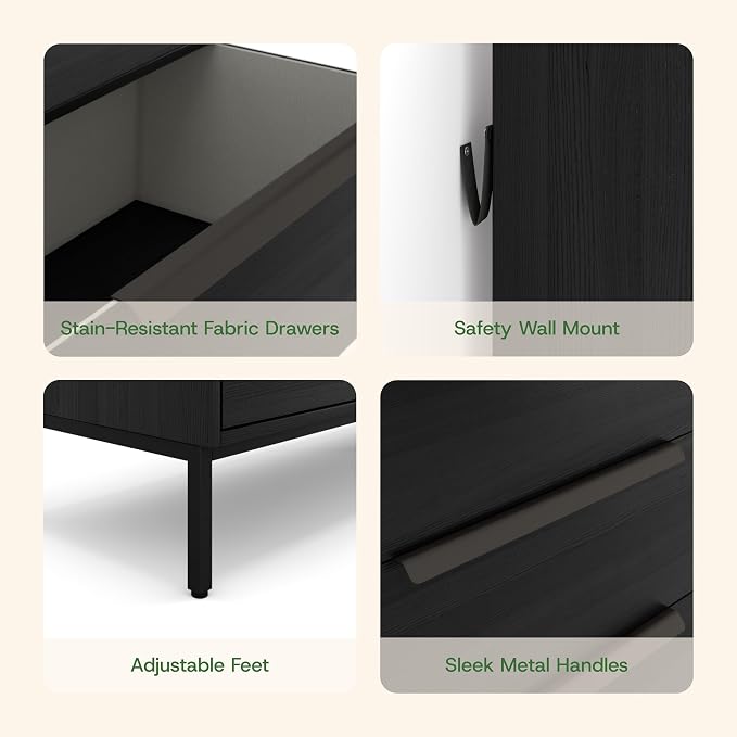 tinge Lira Premium Fabric Dresser - Image 7