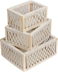 Macrame Baskets for Storage Set of 3, Perfect Pampas Grass Holder by Woho