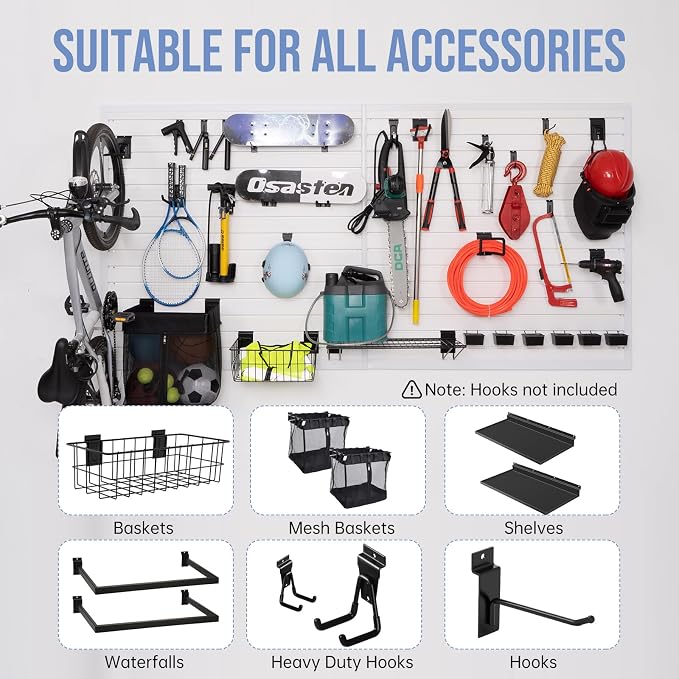 Slatwall Panels 4'x 4' Garage Slat Wall Storage Systems, Slat Wall Paneling - Image 6