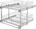 Rev-A-Shelf 2-Tier Kitchen Cabinet Pullout Shelf and Drawer Organizer Slide Out by Rev-A-Shelf