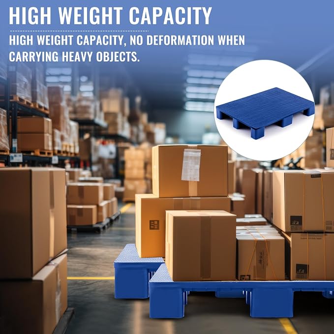 2 Pcs Plastic Pallet for Basement Storage Easy Stack Lightweight Floor Pallet - Image 6