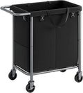 SONGMICS Laundry Basket with Wheels, 2-Section Rolling Laundry Hamper, 37 by SONGMICSbySONGMICSHOME