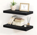 Fun Memories Black Floating Shelves 16 Inch Long, 8 Deep Floating Shelf Wall by FunMemories