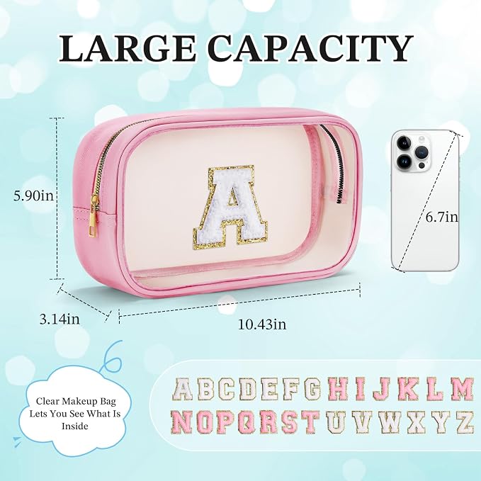 YOOLIFE Initial Make Up Bag Travel Toiletry Bag - Image 5
