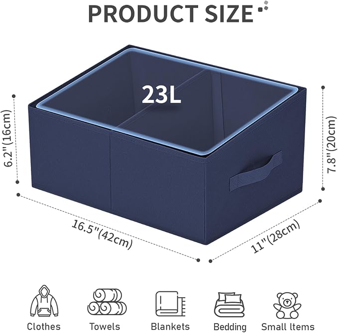 DIMJ Large Closet Shelf Organizer Bins 6 Packs - Image 2