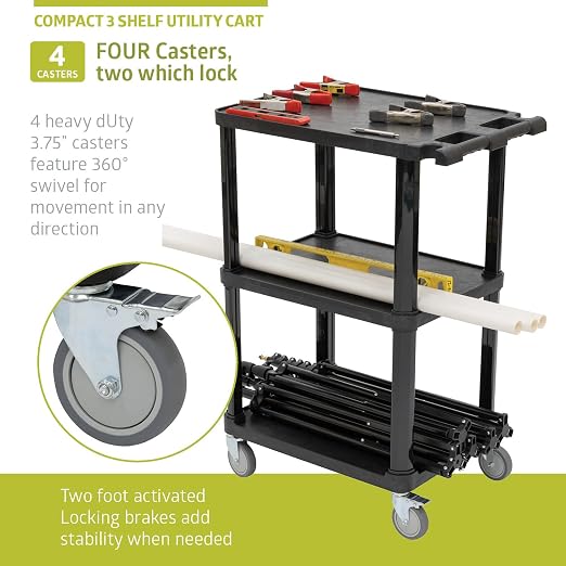 Pearington 3-Tier Compact Multi-Purpose Utility Cart - Image 6