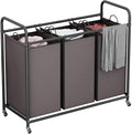 LINZINAR 3-Bag Laundry Sorter, Laundry Hamper Cart by LINZINAR