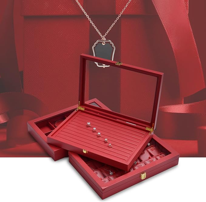 Oirlv Luxury Leather 24 Grid Jewelry Tray - Image 8