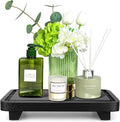 Black Bathroom Counter Organizer Tray Wood Riser Kitchen Countertop Trays by Gtencemen