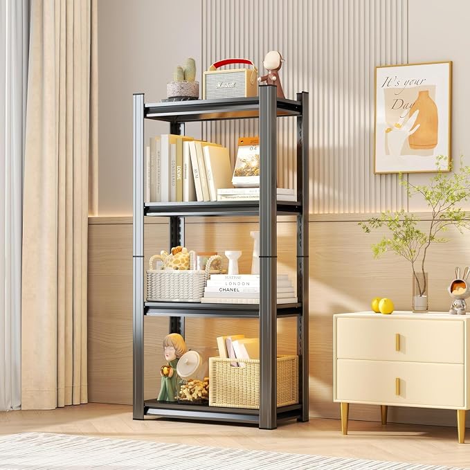 Storage Shelves, Garage Metal Shelving Unit, Adjustable, Double-Layer Column - Image 8