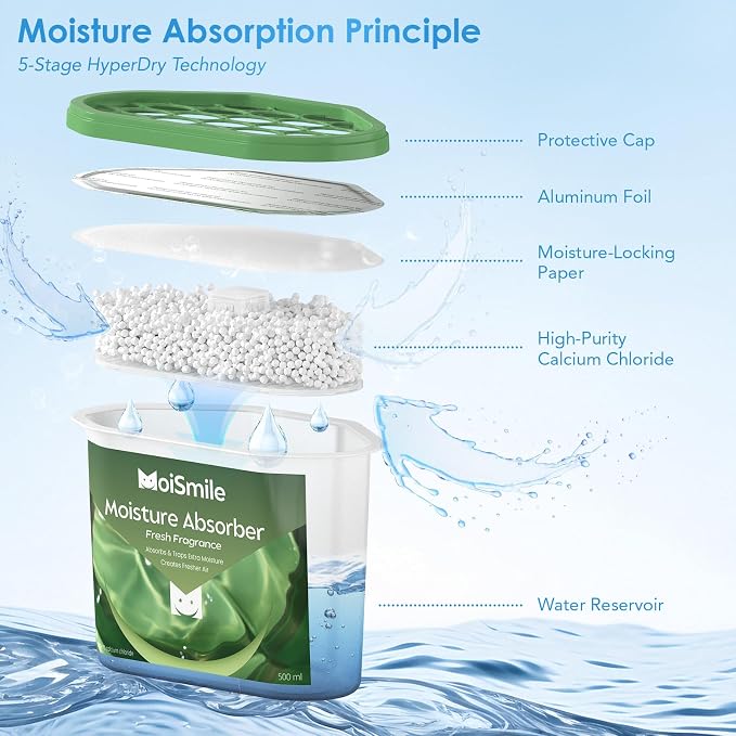 Moisture Absorbers 3 Pack, Fresh Fragrance Closet Dehumidifier - Image 6
