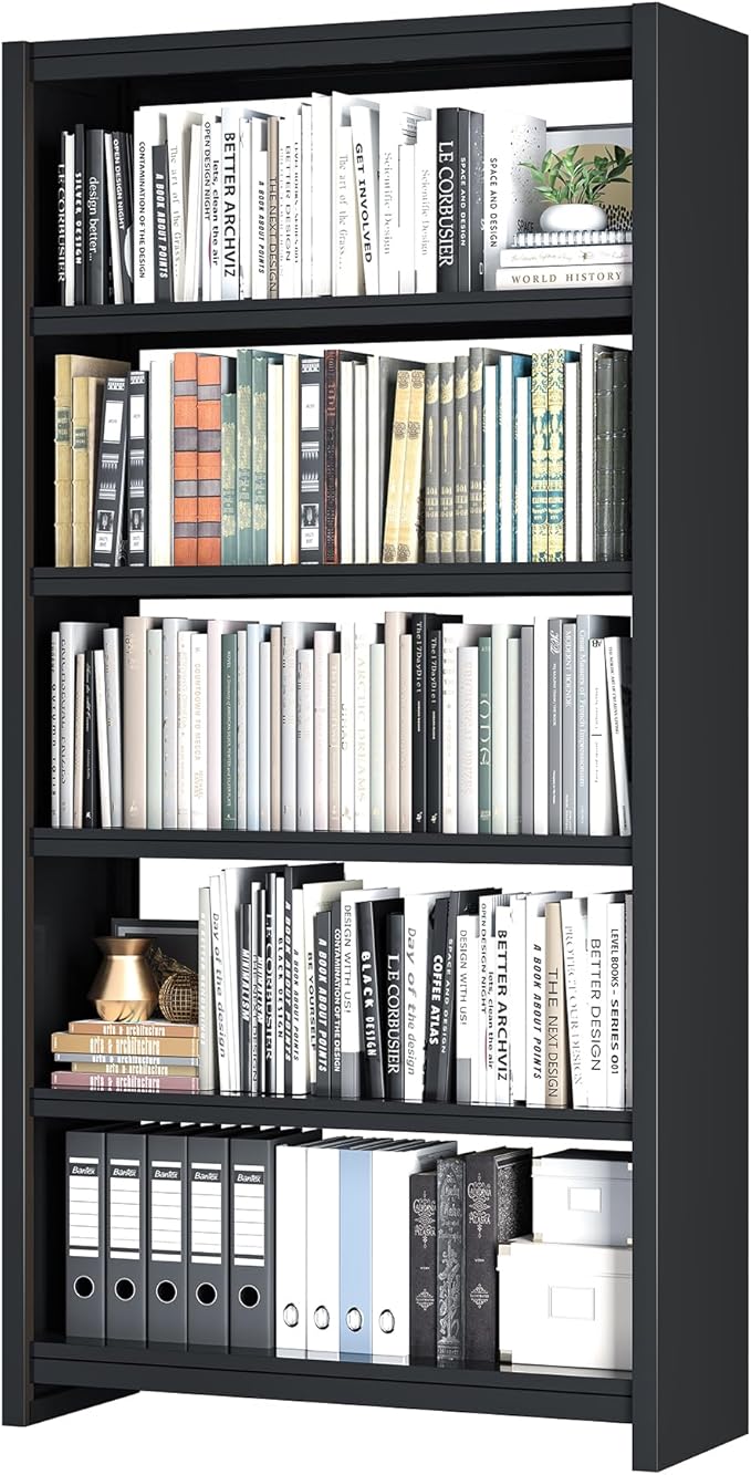 Bookshelf, 5 Shelf Bookcases, Tall Bookcase by LyAosdFu