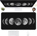 Desk Mat, Celestial Moon Phases Extended Gaming Mouse Pad by SKYDAWNY