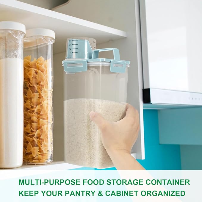 TBMax Rice Storage Container 3-5 Lbs Flour Container Cereal Dispenser - Image 5
