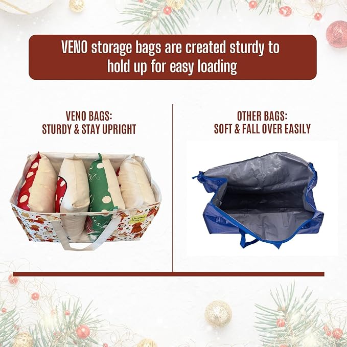 VENO 6 Pack Moving Bags, Large Christmas Storage Bins - Image 6