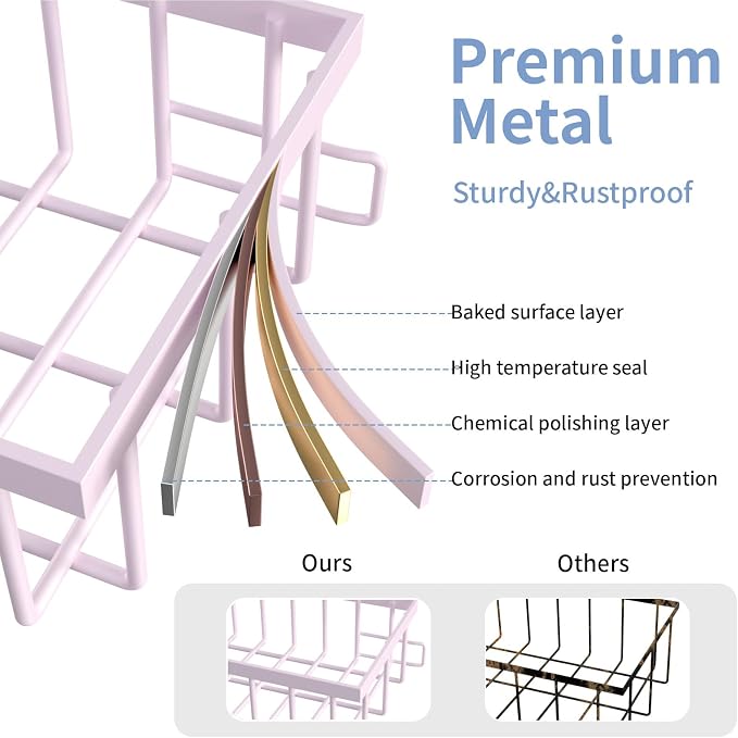 2 Pack Under Sink Organizer Storage 2-Tier Premium Metal Pull-Out Racks - Image 5