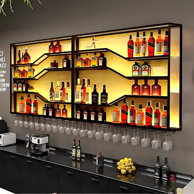 78.8in Wall Mounted Wine Rack by Dawselod