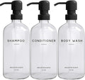 Clear Shampoo and Conditioner Dispenser Set by Brighter Barns by BrighterBarns