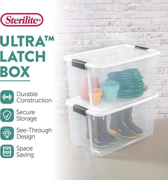Sterilite 16-Pack Ultra Latching Box, Storage Bins - Image 3