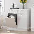 White Double Tilt Out Laundry Hamper Cabinet Laundry Basket Cabinet Hidden by Mepplzian