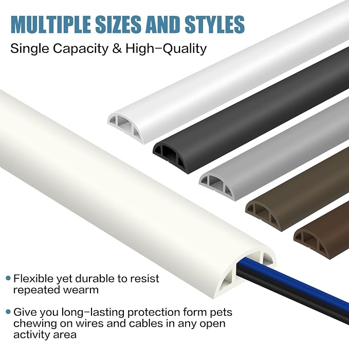 Floor Cord Covers for Wires 3.3FT Cable Hider Wire Cover Self Adhesive Cord - Image 6
