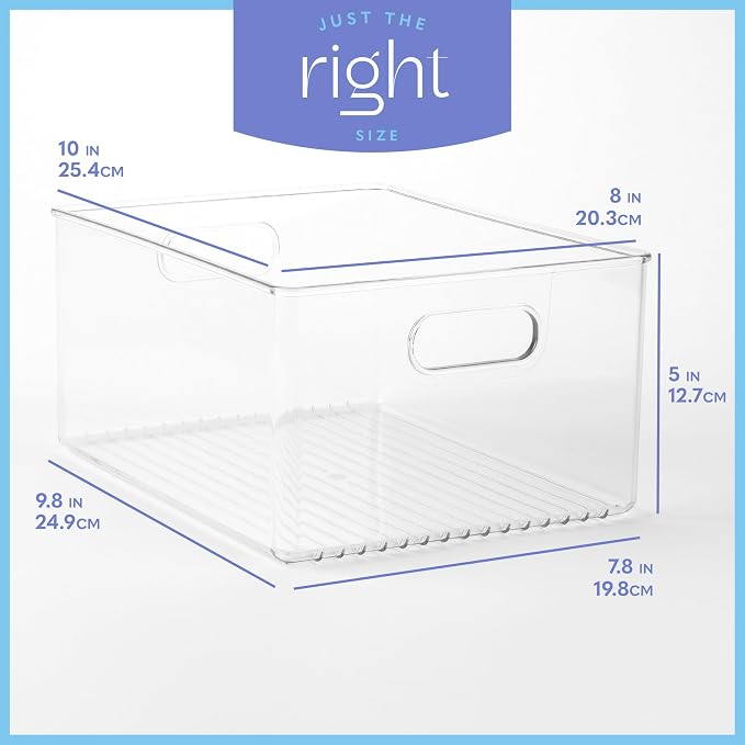 primebox 6 Pack Clear Plastic Organizer Bins - Image 2