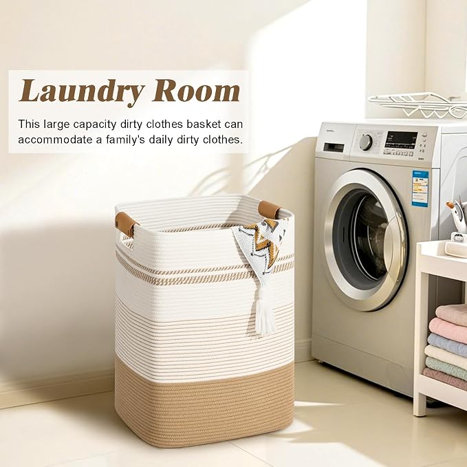 Laundry Hamper, 75L Tall Laundry Basket - Image 3