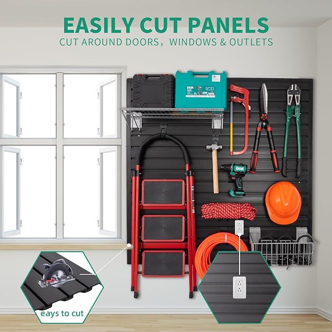 Slat Wall Paneling Garage Slat Wall Storage Systems, Slatwall Panels 4'x8' - Image 6
