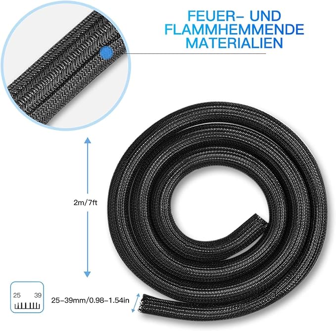 AGPTEK Cable Sleeve Cover, 6.6ft - Image 6