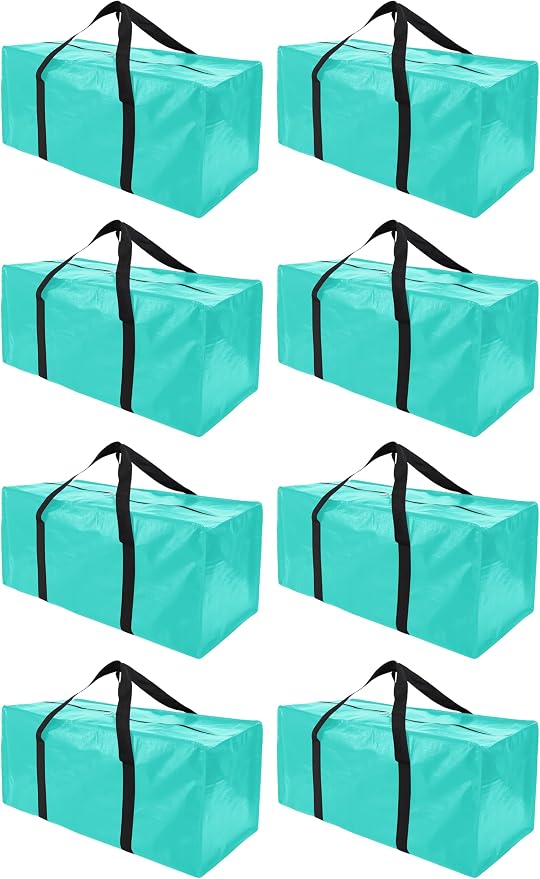 Extra Large Moving Bags with Zippers & Carrying Handles, Heavy-Duty Storage Tote by PANDA+JOYS