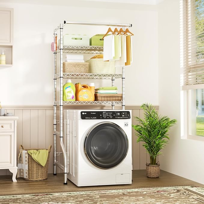 Ulif U11 Medium Over Washer and Dryer Shelves, 3 Tiers Laundry Room Storage and - Image 2