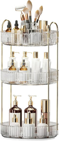 360° Rotating Makeup Organizer, Large-Capacity Skincare Make Up Storage 3 Tier by Oifecsie