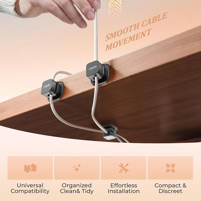 8 Pack Rotatable Cord Organizer Clips - Image 8