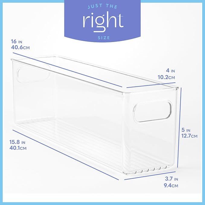 primebox Plastic Food Storage 6 Pack Clear Container Bin - Image 3