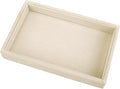 Mornajina 9" x 5.7" Velvet Jewelry Tray Jewelry Display Tray, Stackable Empty by Mornajina