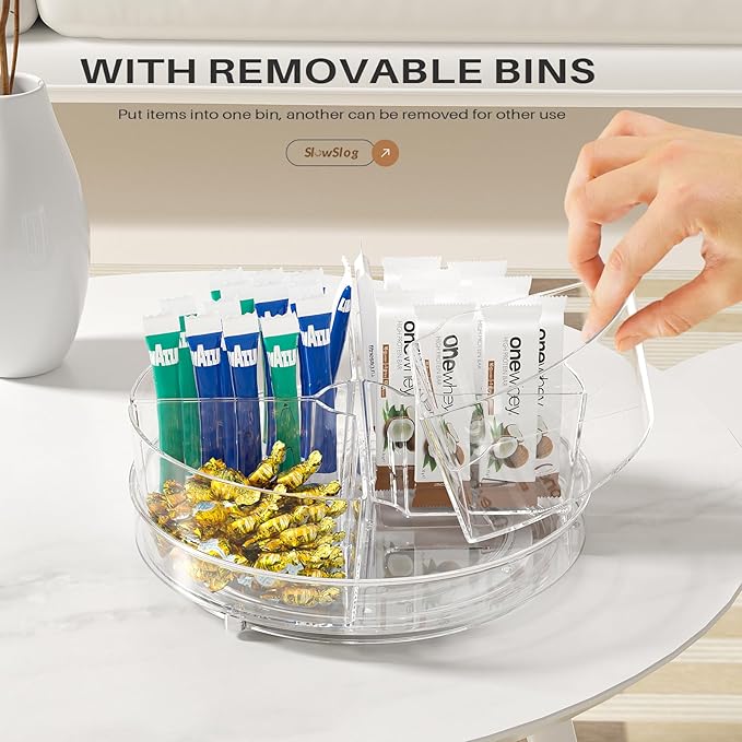 Lazy Susan Organizer, 9 inch Rotating Storage Organizer - Image 2
