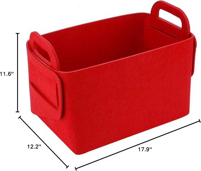 Minoisome Storage Basket Felt Storage Bin Collapsible& Convenient Box Organizer - Image 8