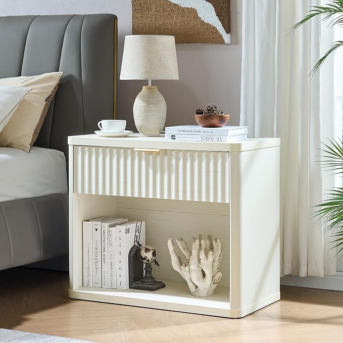LEYAOYAO 31" Wide Fluted Nightstand Set of 2 - Image 4